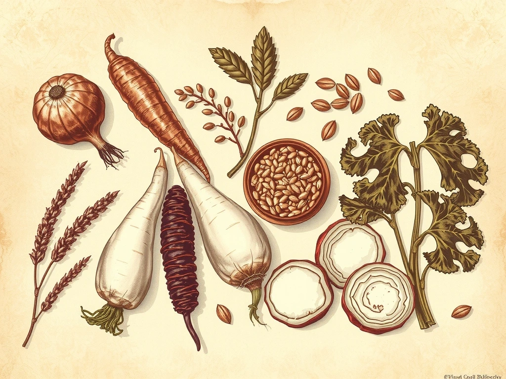 Botanička ilustracija namirnica